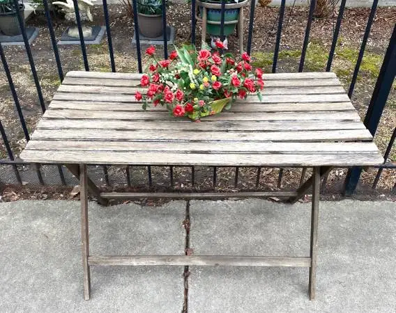 Teak wood folding table