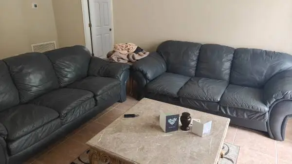 2 leather couches