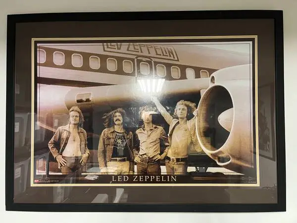Led Zeppelin Poster Professionally Framed