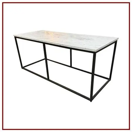 Delaney Rectangular Marble Coffee Table By William Sonoma For Pottery