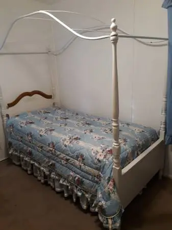 Twin Size Bed with Optional Canopy Conversion