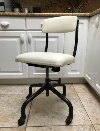 Vintage Industrial HARTER steel office desk chair steampunk mcm