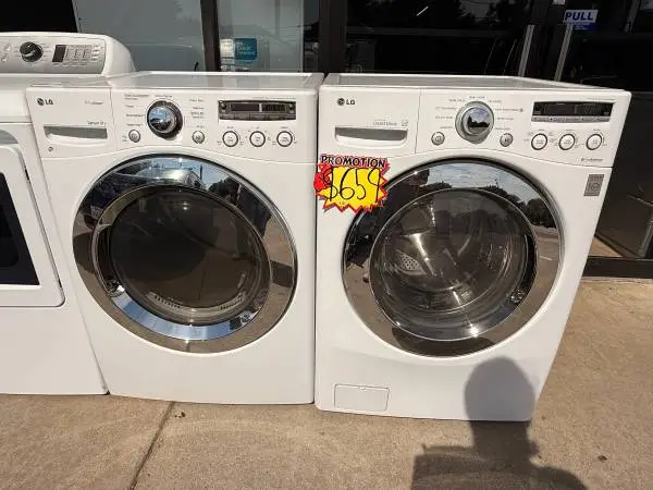 Used White LG Washer and Dryer Frontloader