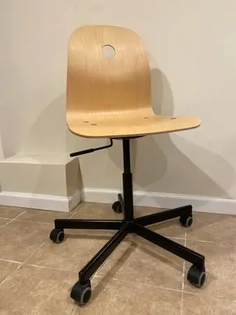 IKEA VÅGSBERG seat (birch veneer) & SPORREN adjustable height & swivel