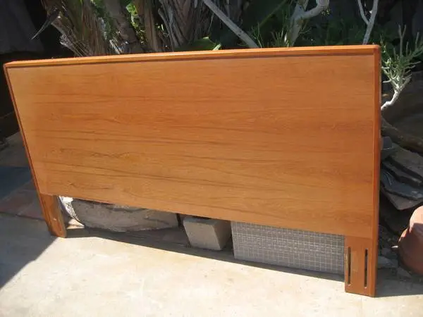 Danish Teak King Headboard-w/ Curved Edges Made In Torring Denmark-