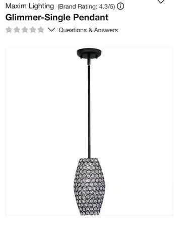 Single pendant hanging lights x2