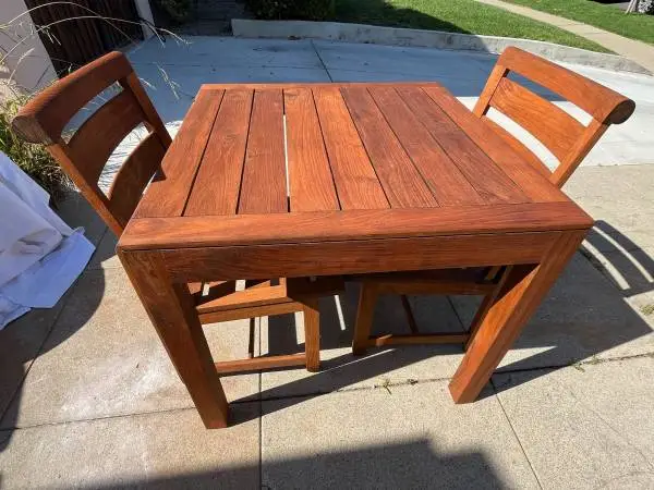 Outdoor Teak Dining Table + Chairs