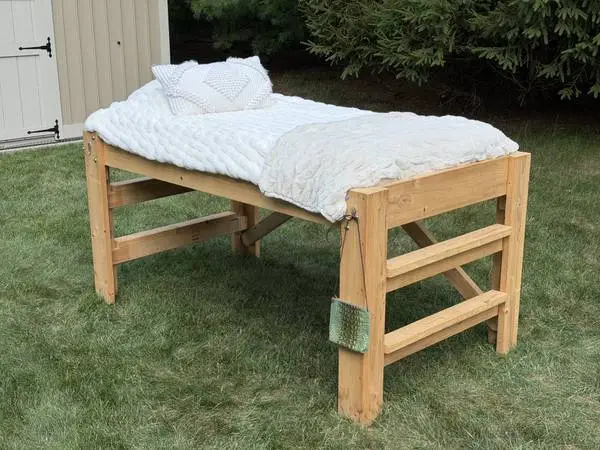 Price Drop! Custom-Built Loft Bed Frame for 75”x38” twin mattress