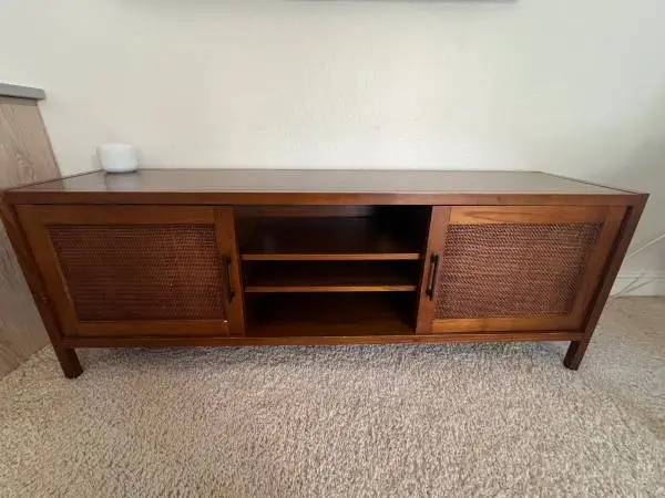 Hearth & Hand with Magnolia Wood & Cane Media Console