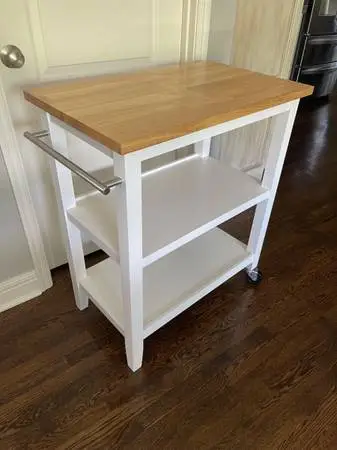 Brand New Butcher Block Top - Rolling Kitchen Cart - Island