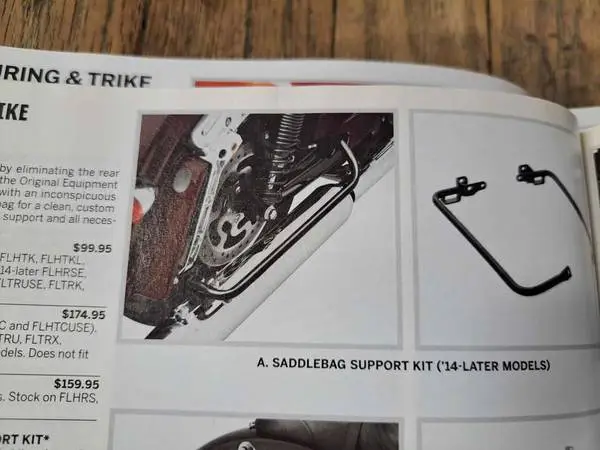 Harley Touring Saddlebag bracket that ELIMINATES the Rear Crash Bar