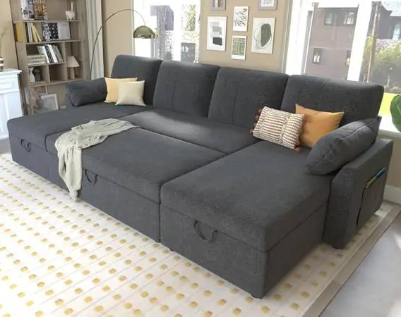 🍒 🍒 🍒 Sofa Bed With 2 Large storage on long seats.
