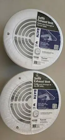 Soffit Exhaust Vents (Bath 4) White