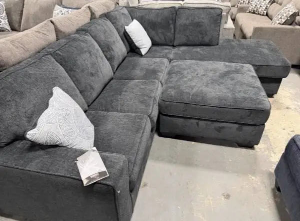 Dark Grey Sectional – Brand New