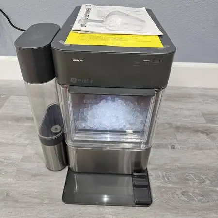 stainless steel ice maker nugget crunchy ice with side tank