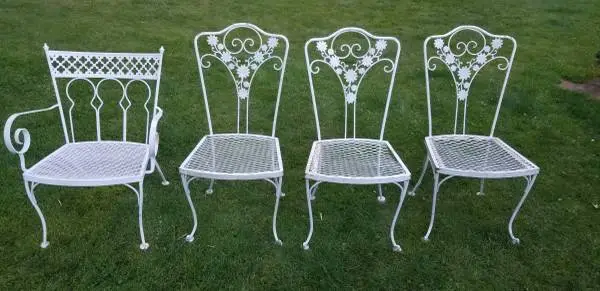 Wrought Iron Patio Chairs x 4