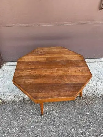 VINTAGE WALNUT OCTANGULAR TABLE