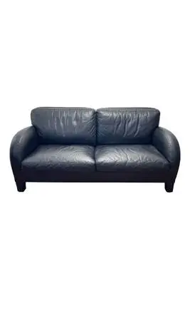 B&b Italia Antonio Citterio Cina Loveseat Black Leather