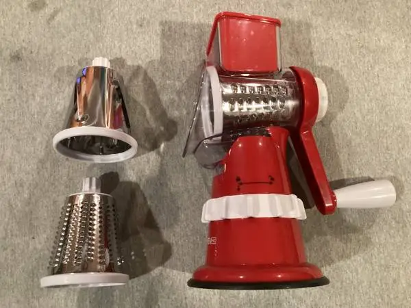 New Red Kitchen,HQ Speed Grater / Slicer  w/ 3 Rotating  blades