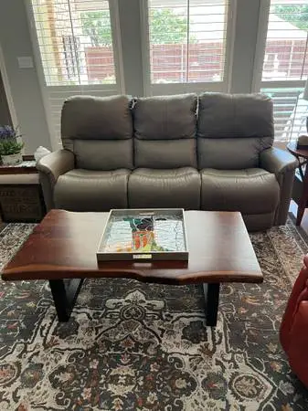Lazy Boy leather sofa electric recliner