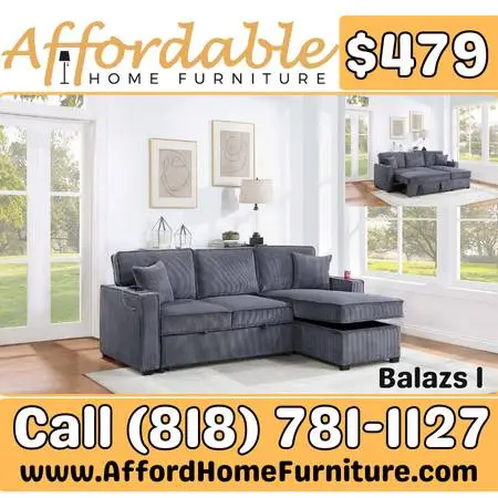 Brand New Pull-Out Sofa Beds – Multiple Colors & Sizes