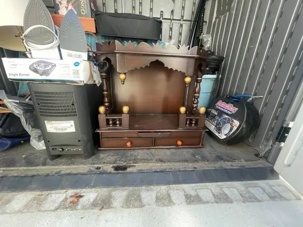 Wooden mandir / home prayer shrine with drawers