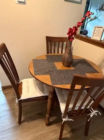 Dining table and chairs