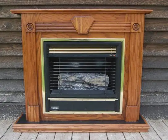 22,000 BTU Temco Ventless Gas Fireplace - High Output LP Heater