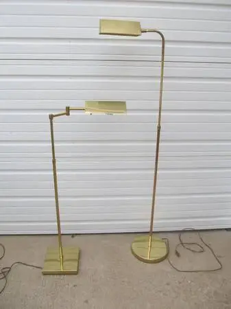 Pair of Mid-Century Brass Reading Lamps