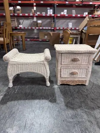 Pier 1 Imports Jamaica Rattan Night Stand And Bench