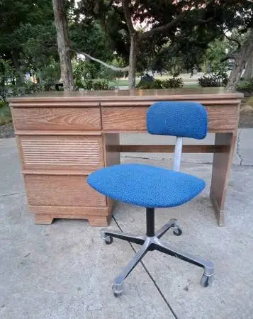 Mid Century Modern Olive & Meyers Cerused Oak Desk
