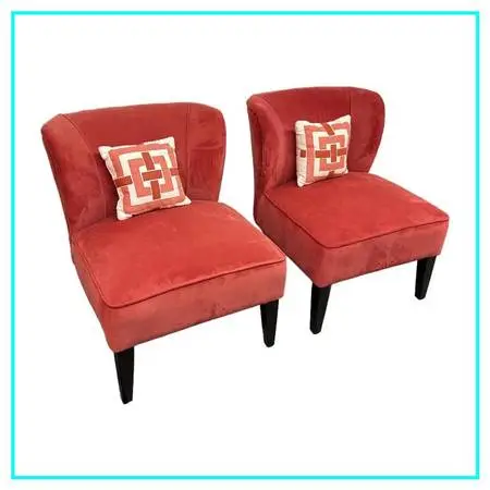 World Market Quincy Slipper Chairs, Pair