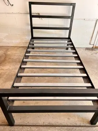 Room & Board Parson Twin Bed - natural steel
