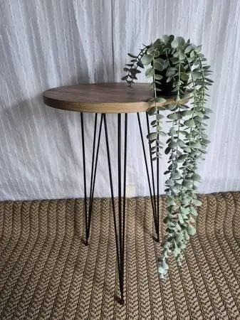 Super Cute Expresso Wired leg Circle Table for Sale