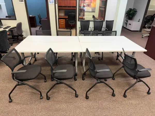 23 Available: 9to5 Seating Bella Mesh Nesting Chairs