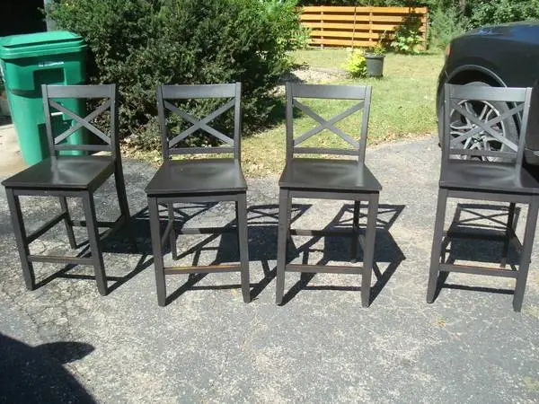 Black Counter height bar Stool / Chair set of 4