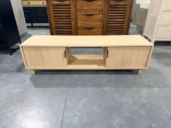 Reema Arundo Reeded TV Stand 58 For Tvs Up To 65 Coastal Oak