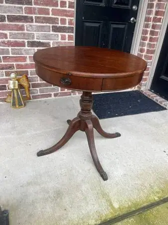 Antique drum table
