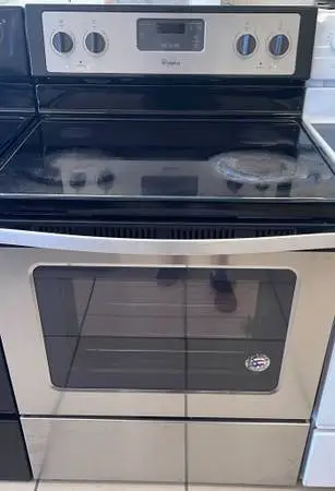 STOVE GLASS TOP WHIRLPOOL STAINLESS STEEL