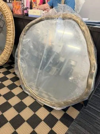 Joss & Main Nola Gold 36 Distressed Accent Mirror Brand New