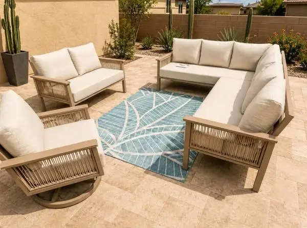 Aluminum Outdoor Sectional, Loveseat, and Swivel Chair *New*