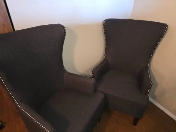 Grey Wingback Chairs