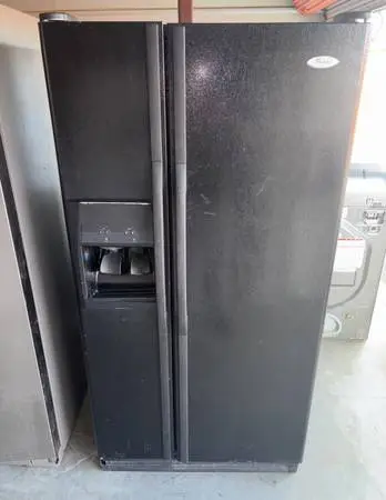 Black Whirlpool Refrigerator And Freezer