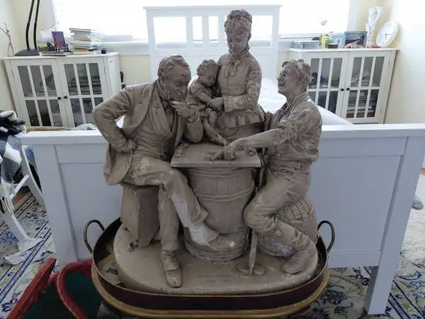 John Rogers Checkers at the Farm Sculpture