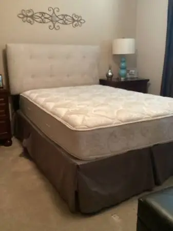 Double bedframe headboard and mattress