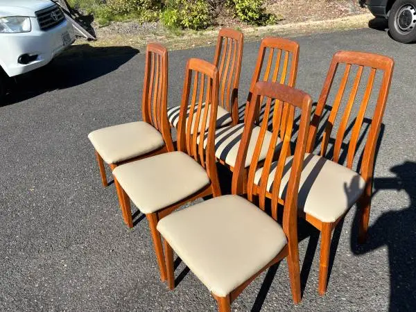 Vintage Teak Benny Linden Dining Chairs