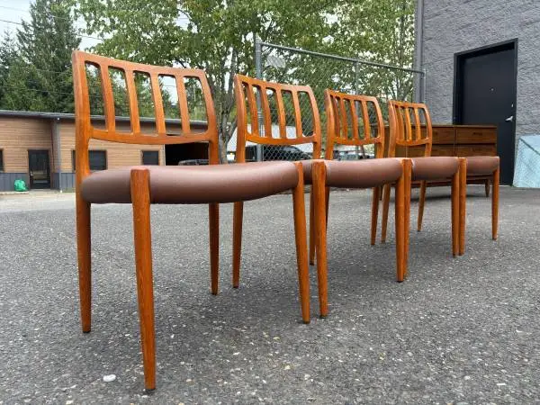 Danish Teak JL Moller 83 Dining Chairs