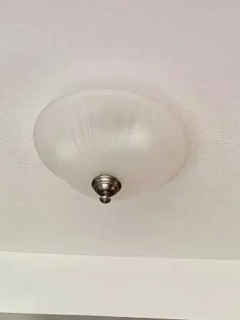 Ceiling Light Fixture Frosted Glass & Brushed Nickel
