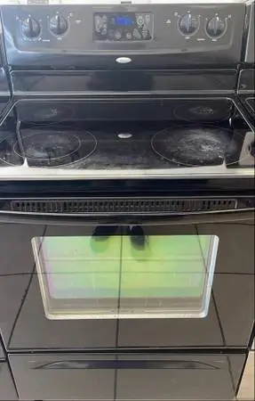STOVE GLASS TOP WHIRLPOOL BLACK