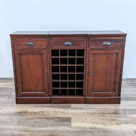 🍀 Pottery Barn Modular Bar Buffet Mahogany SOLID WOOD